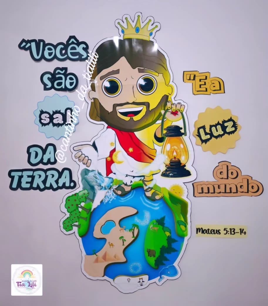 PAINEL DECORATIVO SAL DA TERRA E LUZ DO MUNDO