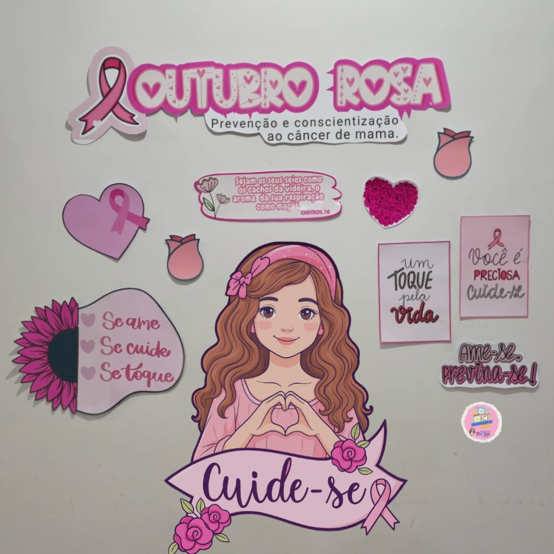 Painel Outubro Rosa Cuide-se