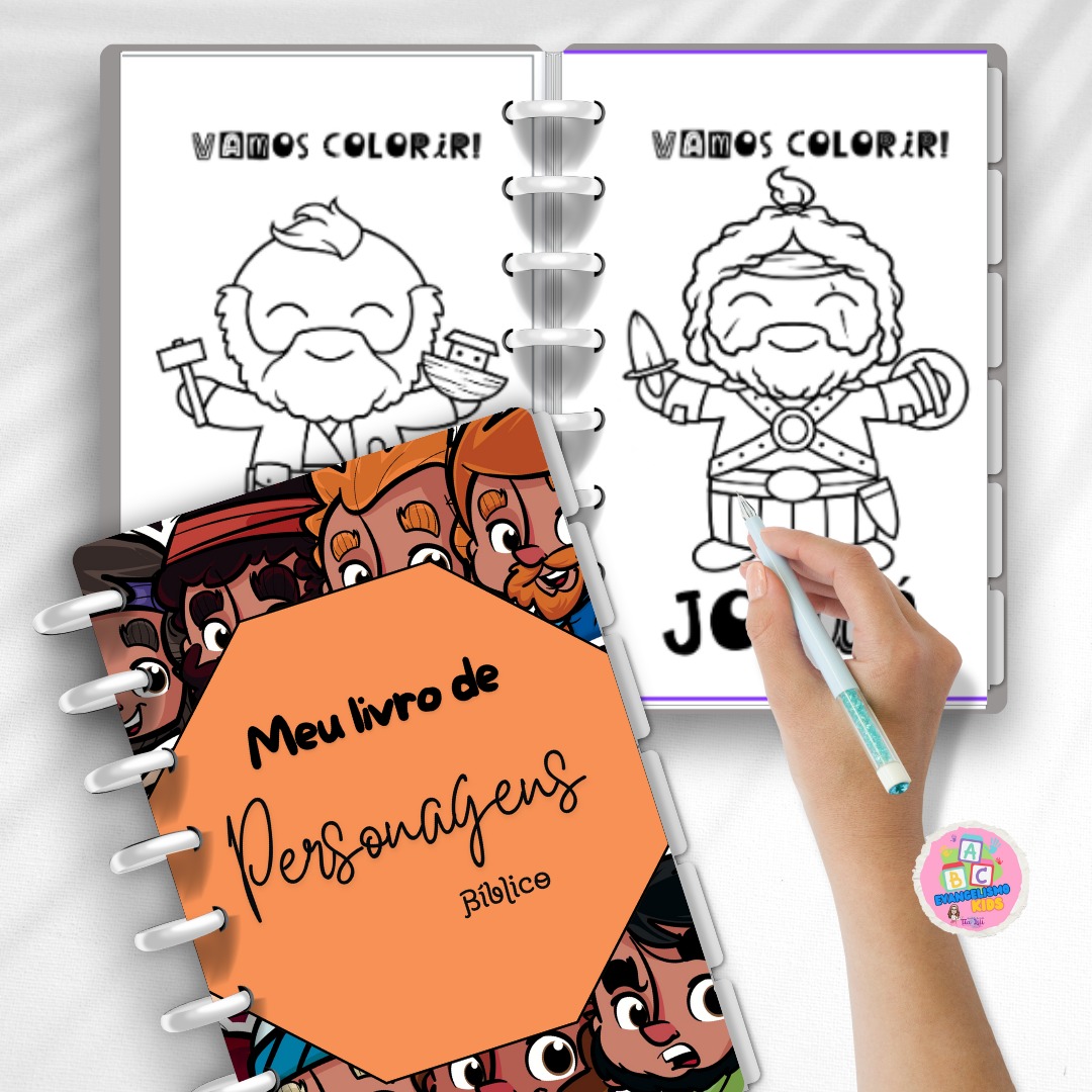 CADERNO DE PERSONAGENS BÍBLICOS PARA COLORIR