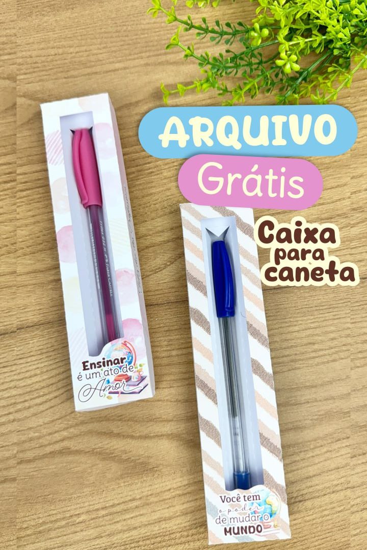 Caixa para caneta dia dos professores