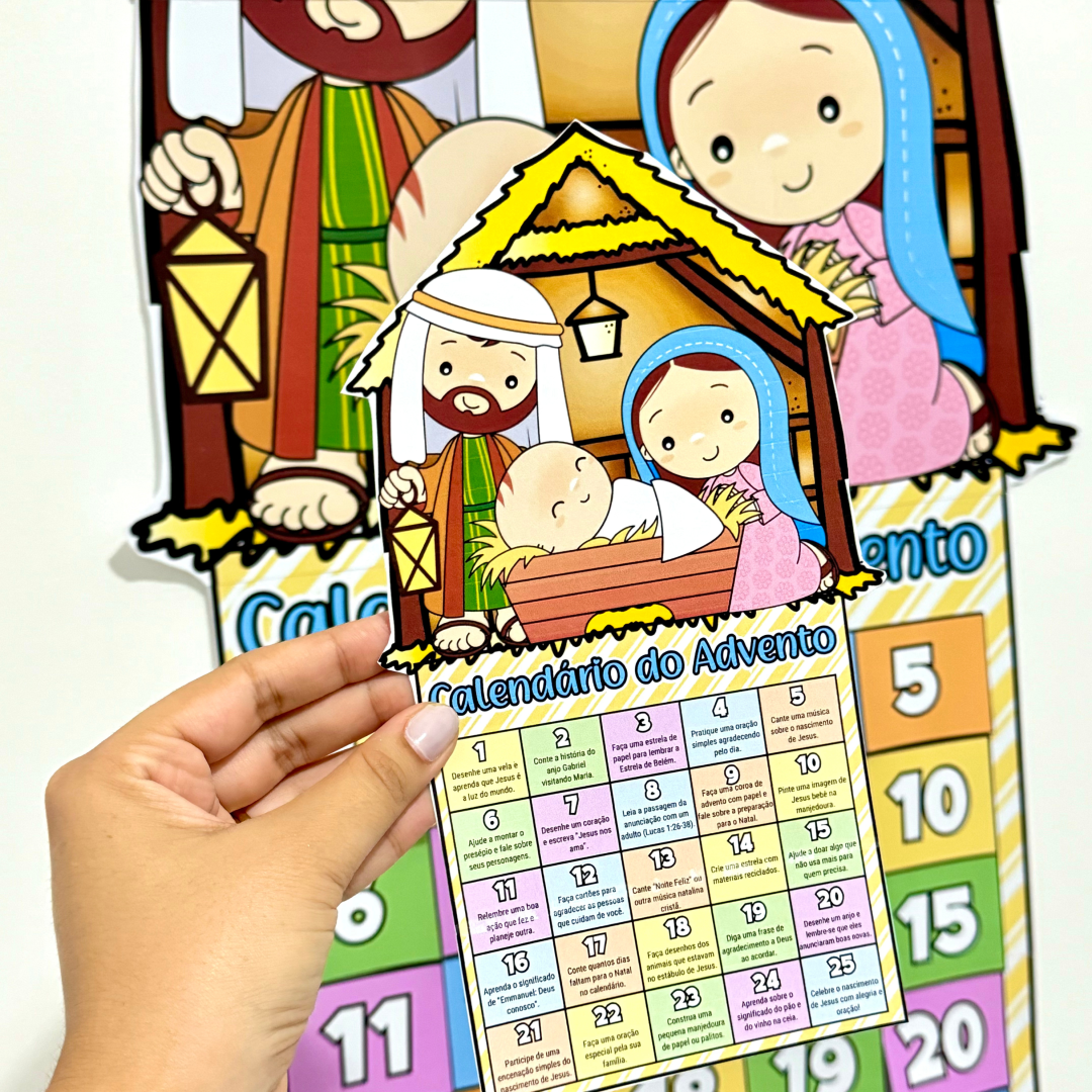 CARTAZ CALENDÁRIO DO ADVENTO PRESÉPIO