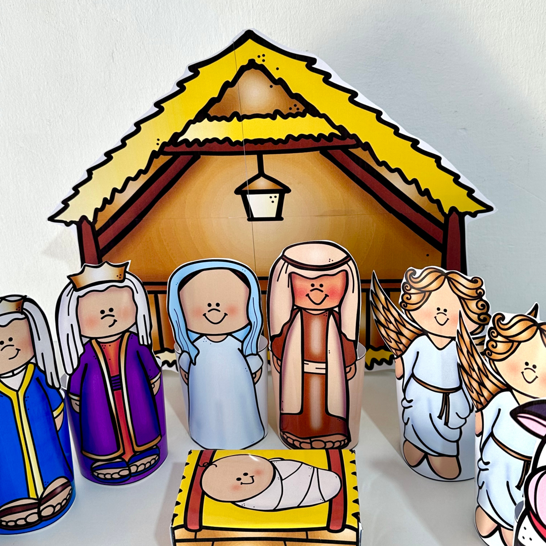 PRESÉPIO DE MESA 3D COLORIDO