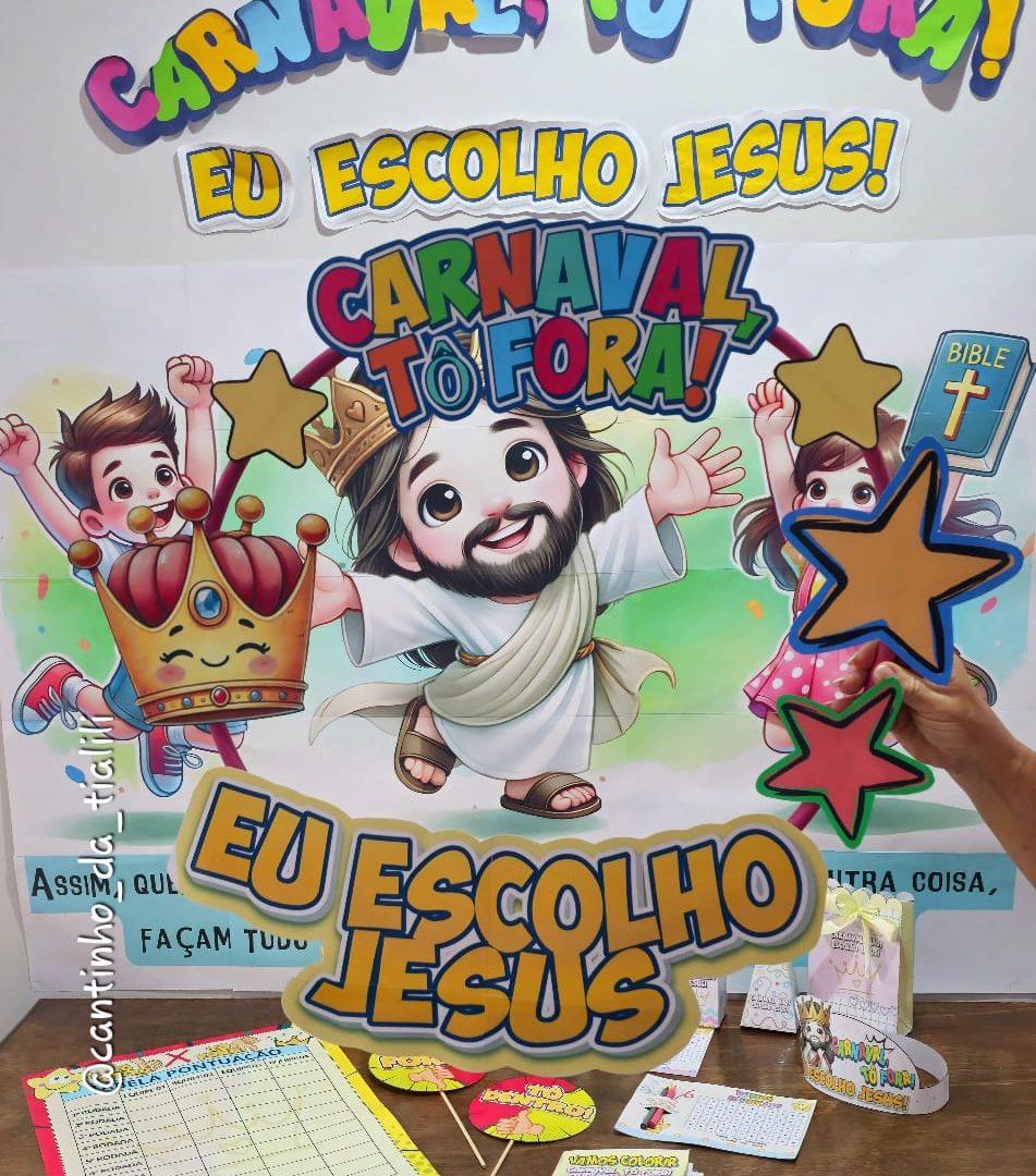 KIT COMPLETO CARNAVAL TÔ FORA! EU ESCOLHO JESUS!