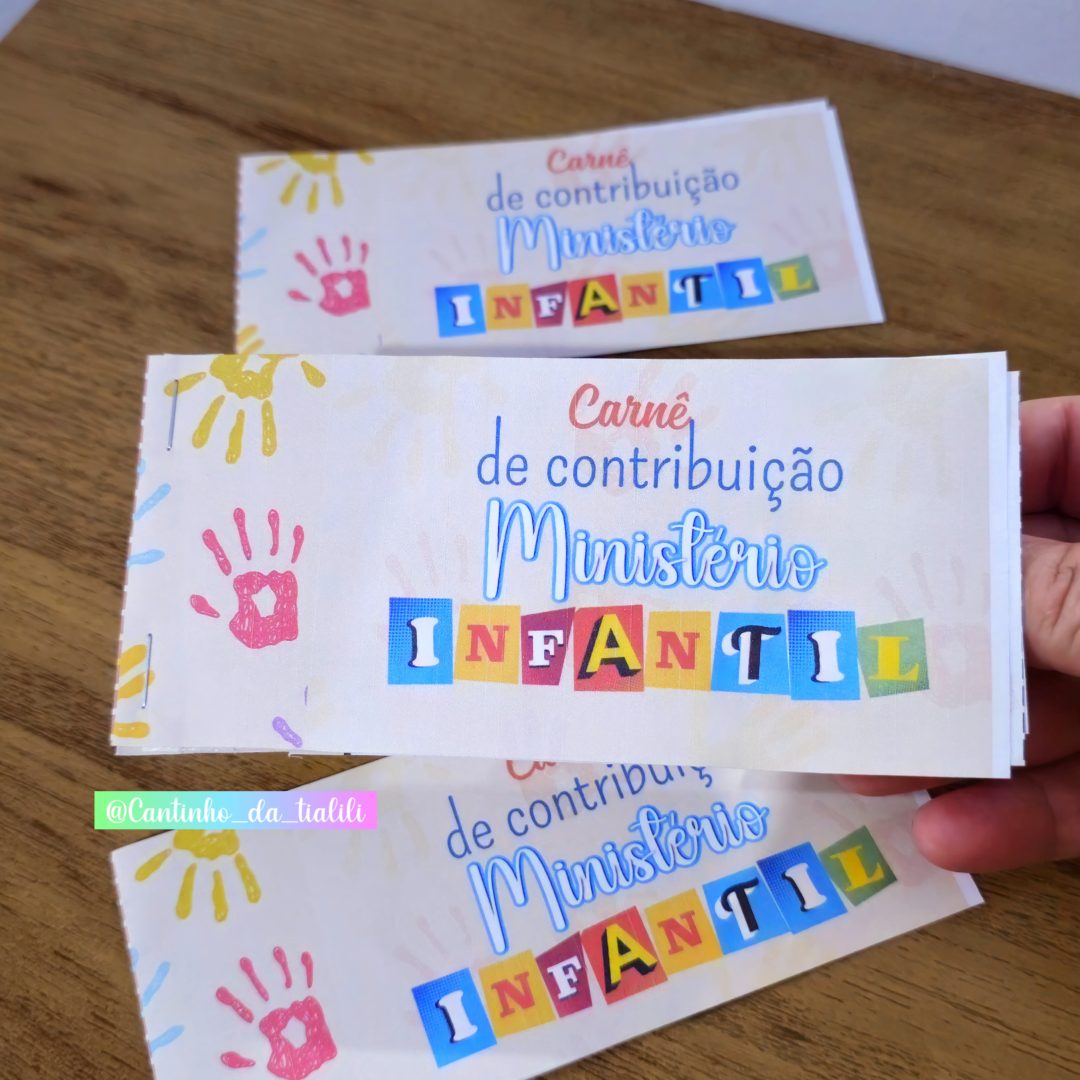 CARNÊ DE CONTRIBUIÇÃO MINISTÉRIO INFANTIL