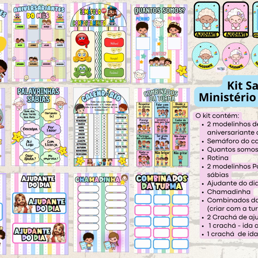 KIT SALA EBD @CANTINHO_DA_TIALILI