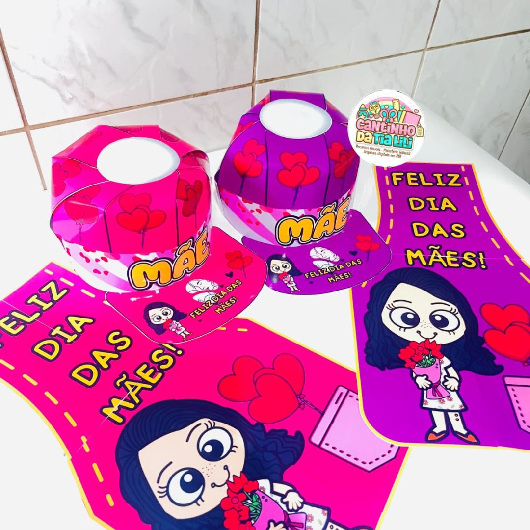 BONÉ + AVENTAL DIA DAS MÃES - LEMBRANCINHA