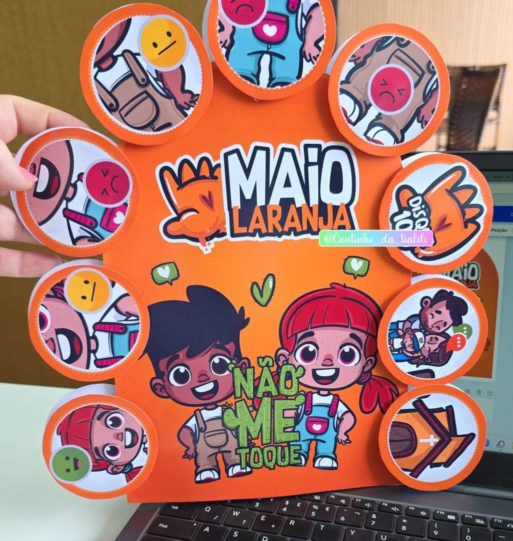 Recurso Visual Maio Laranja – “NÃO ME TOQUE”