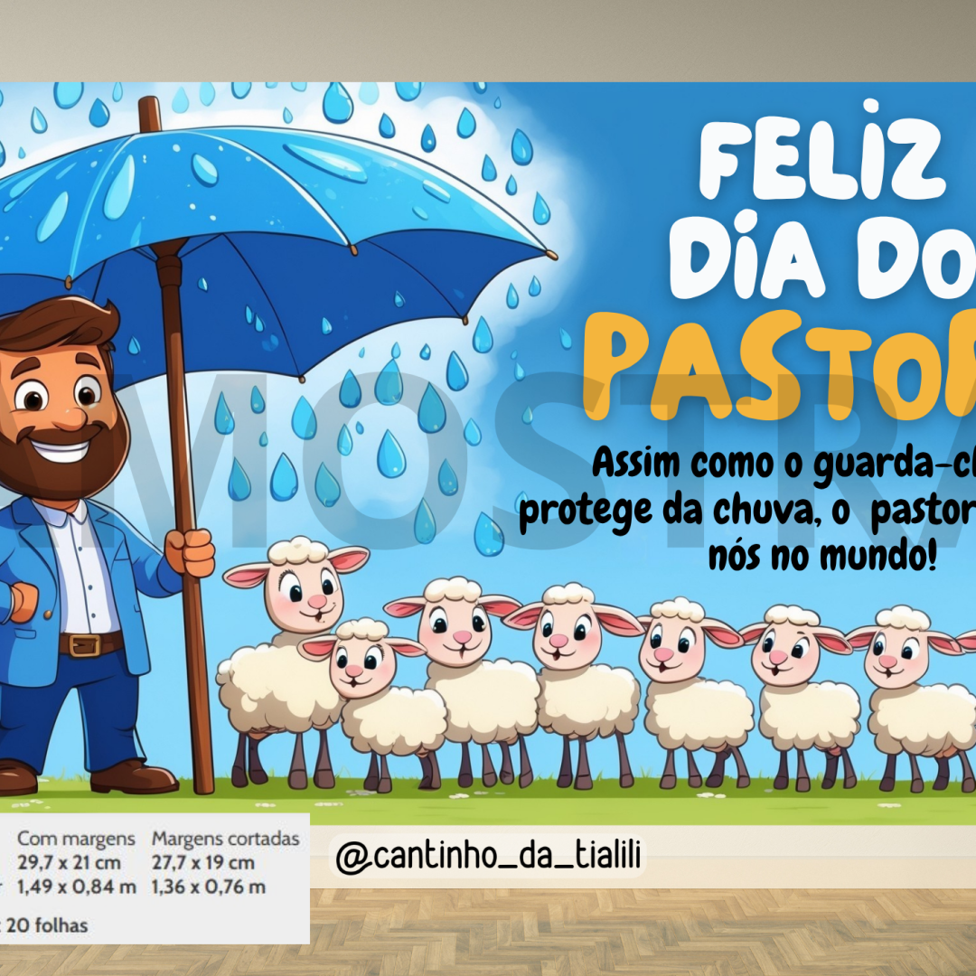 📌 Painel 02 “Feliz Dia do Pastor!” 🐑💙