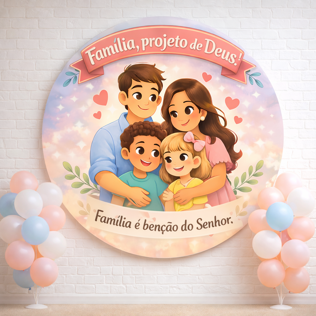 Painel circular - Família, projeto de Deus!