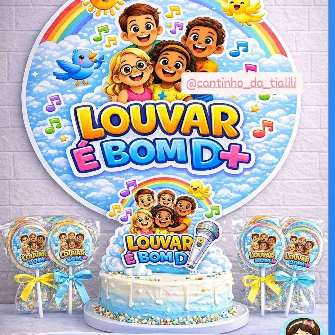 KIT DECORAÇÃO INFANTIL – LOUVAR É BOM D+
