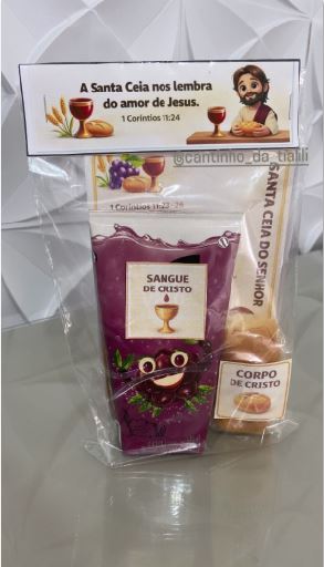 Lapela santa ceia lembrancinha