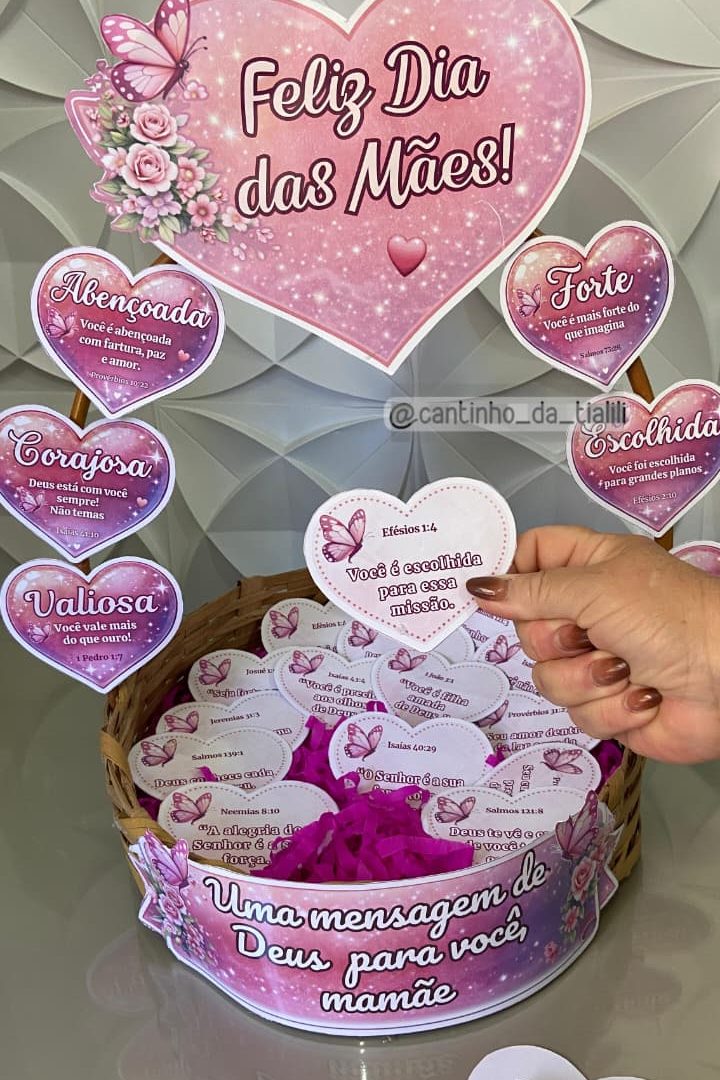 Cestinha Recepção para o Dia das Mães