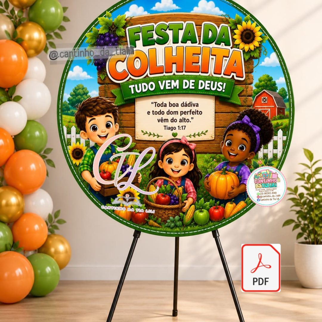 🌽🍎 PAINEL FESTA DA COLHEITA 🍇 🌻