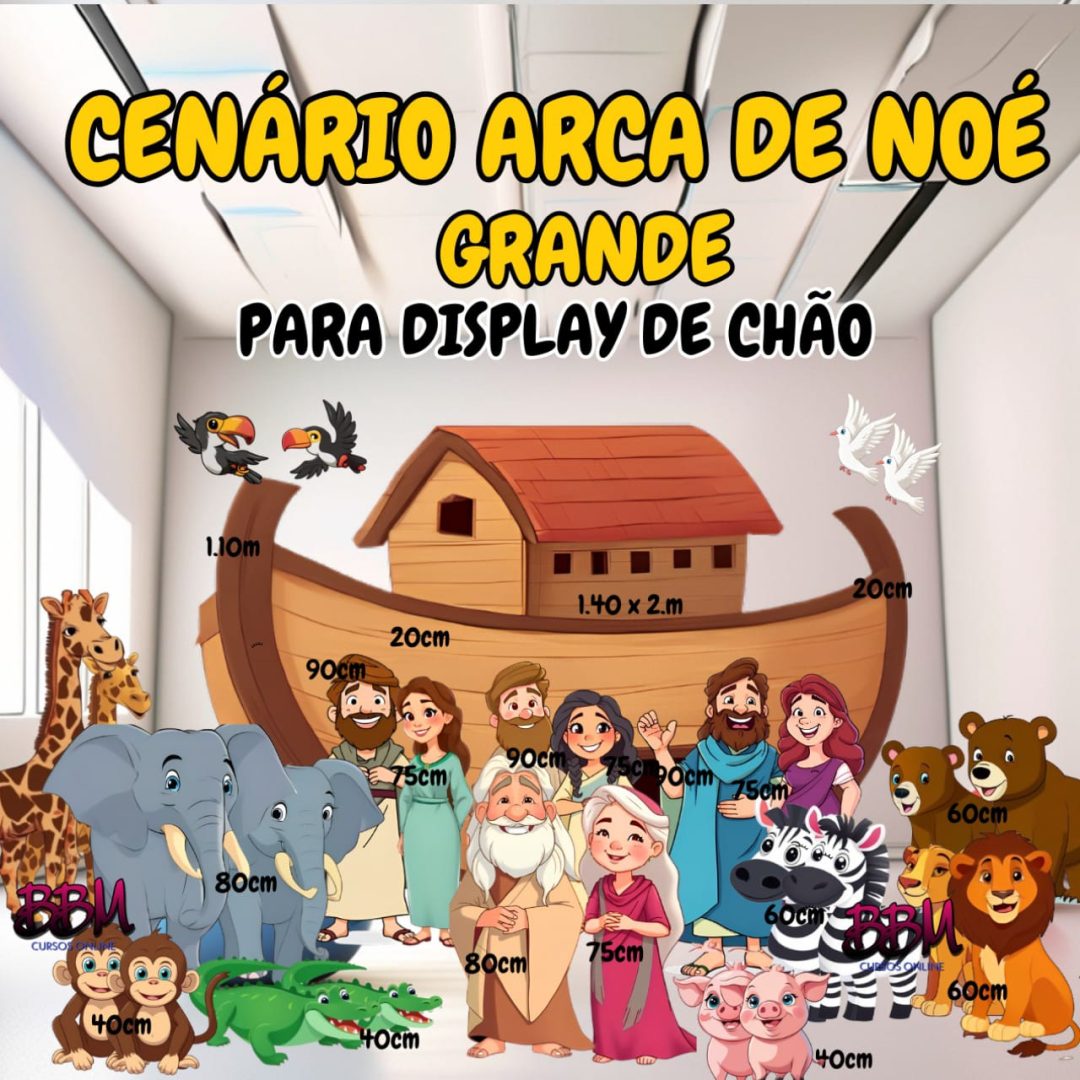 CENÁRIO ARCA DE NOÉ COMPLETO GRANDE