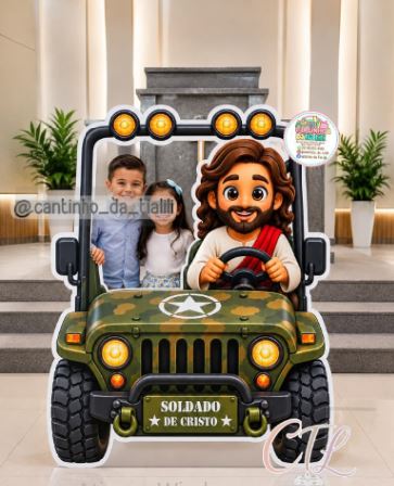 Display Jeep Soldadinhos de Cristo com Jesus!