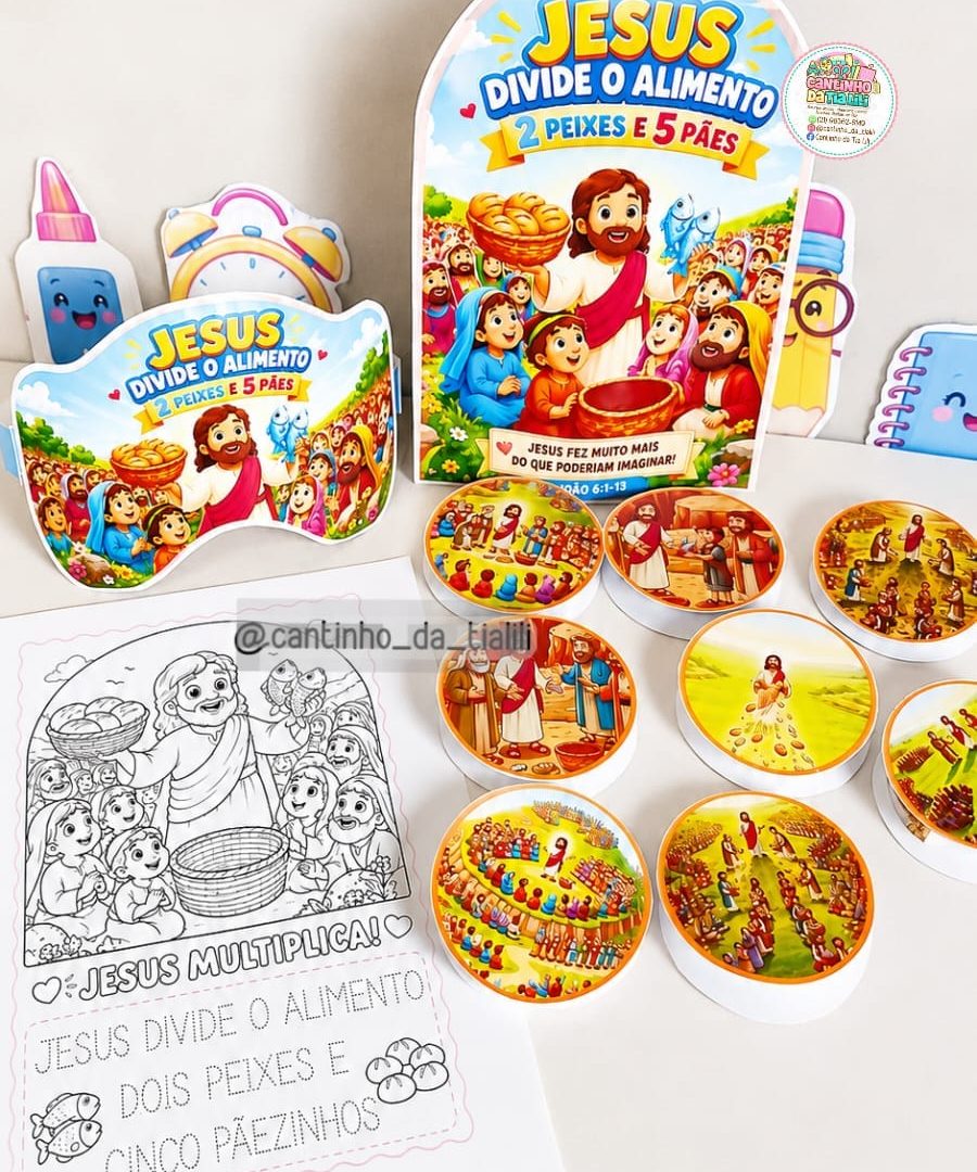 LUVA DE HISTORINHA – JESUS DIVIDE O ALIMENTO