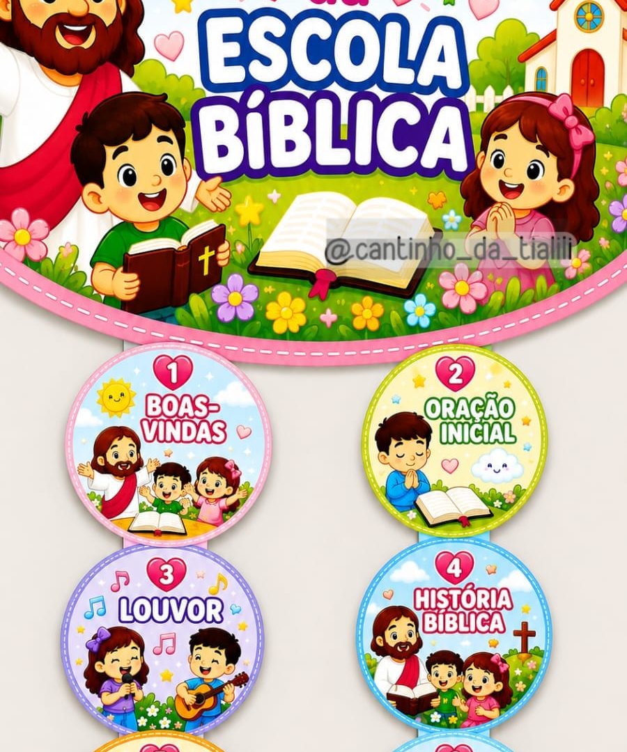 PAINEL DE ROTINA DA ESCOLA BÍBLICA INFANTIL