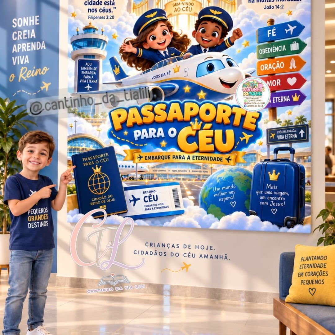PAINEL QUADRADO PASSAPORTE PARA O CÉU