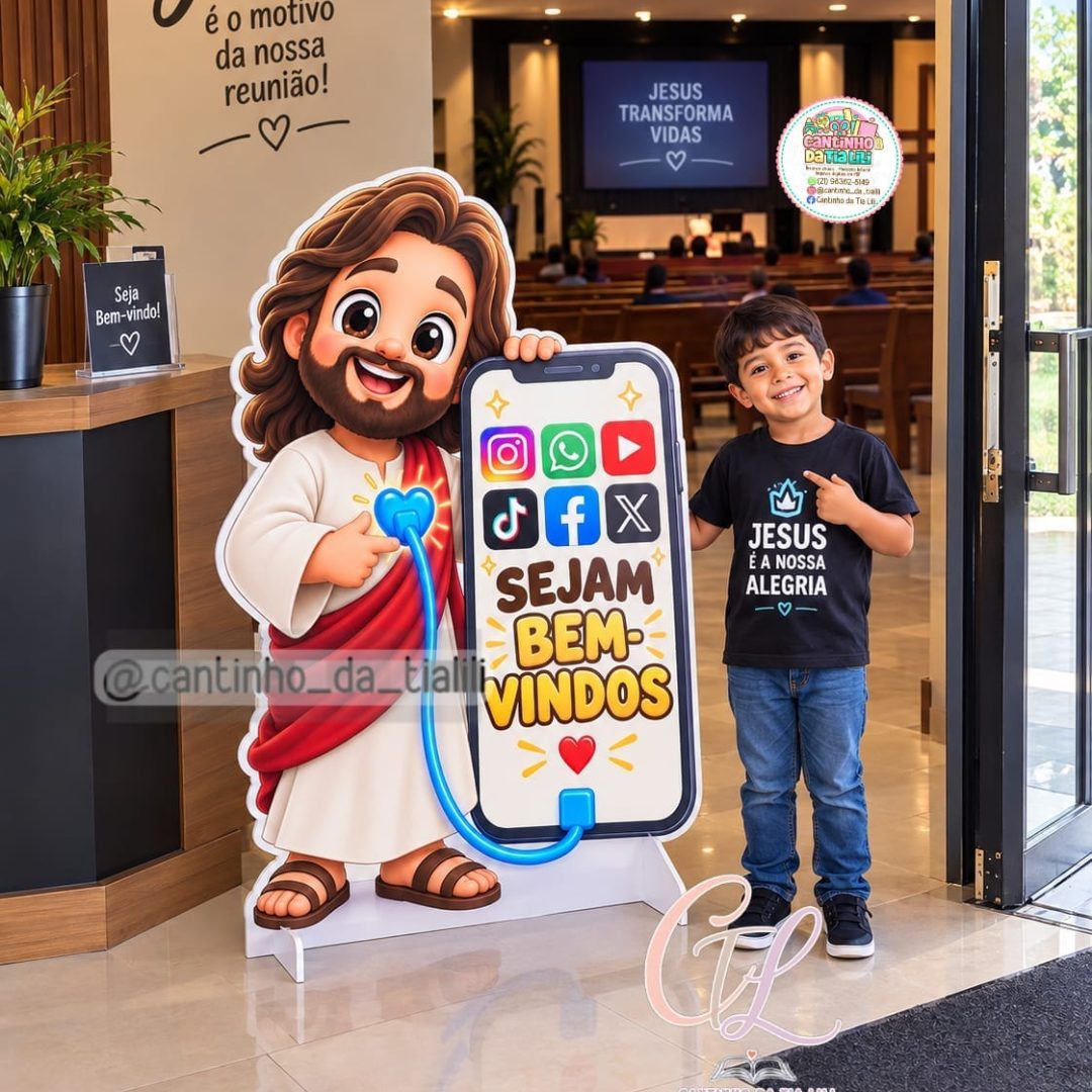 DISPLAY JESUS COM CELULAR | BEM-VINDOS